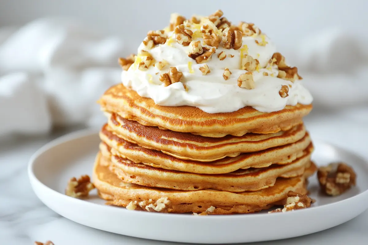 Carrot Cake High-Protein Pancakes (32g Protein)