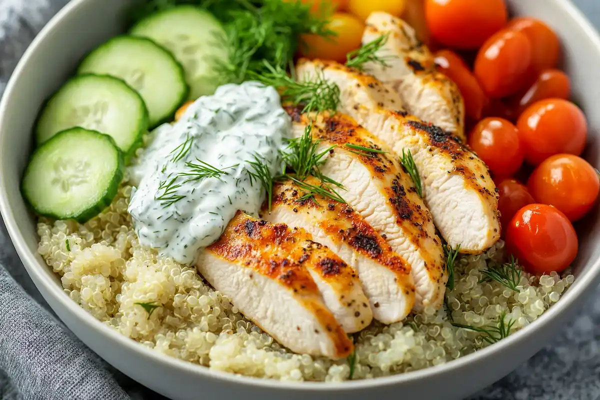 Chicken Tzatziki Meal Prep Bowl