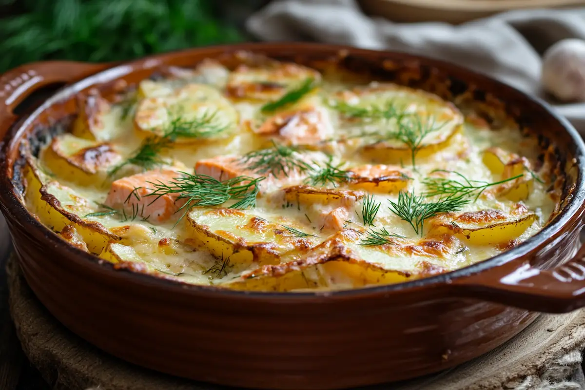 Creamy Salmon and Potato Casserole (Nordic Classic)