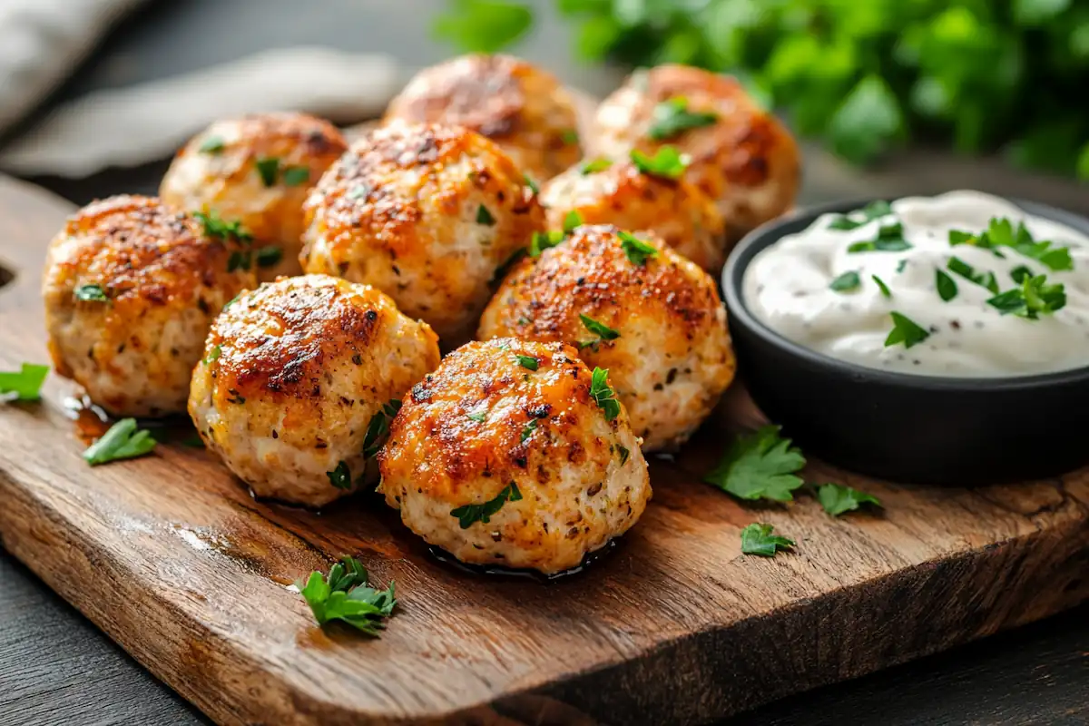 Easy Baked Chicken Meatballs (Healthy & Juicy)