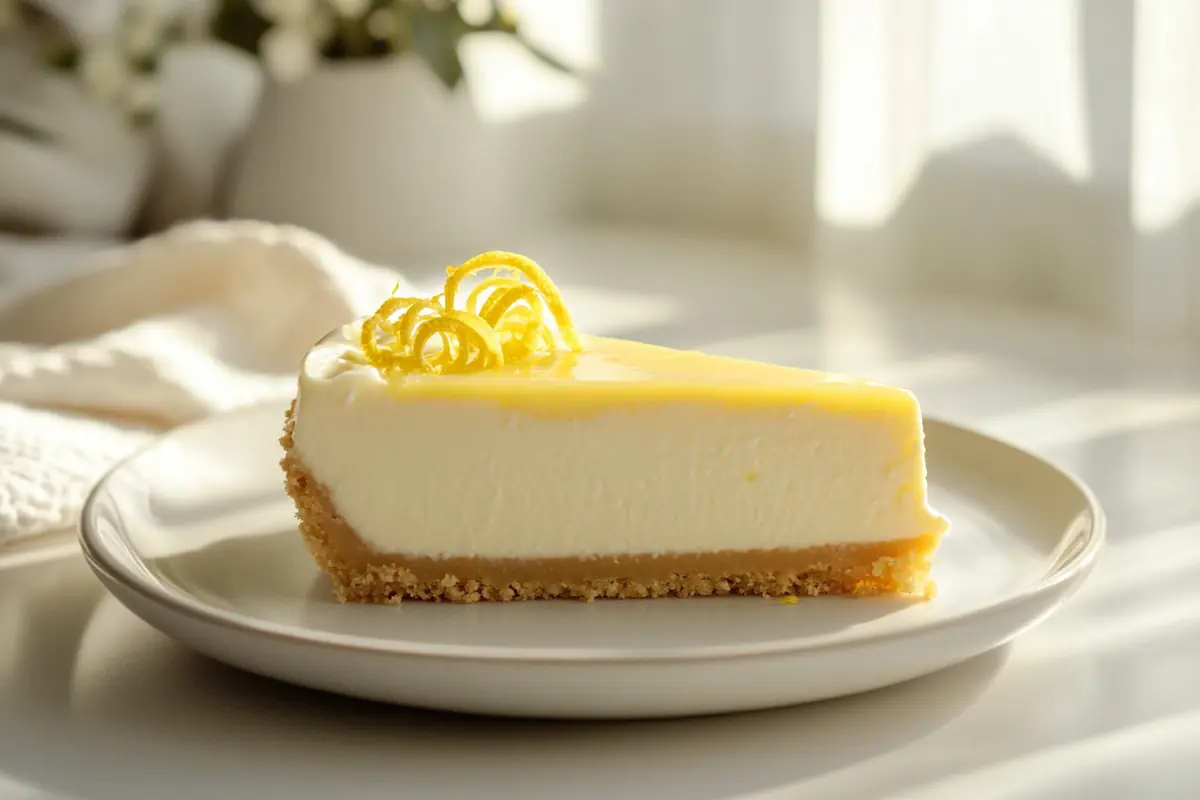 Easy No-Bake Lemon Cheesecake (Gelatin-Free)