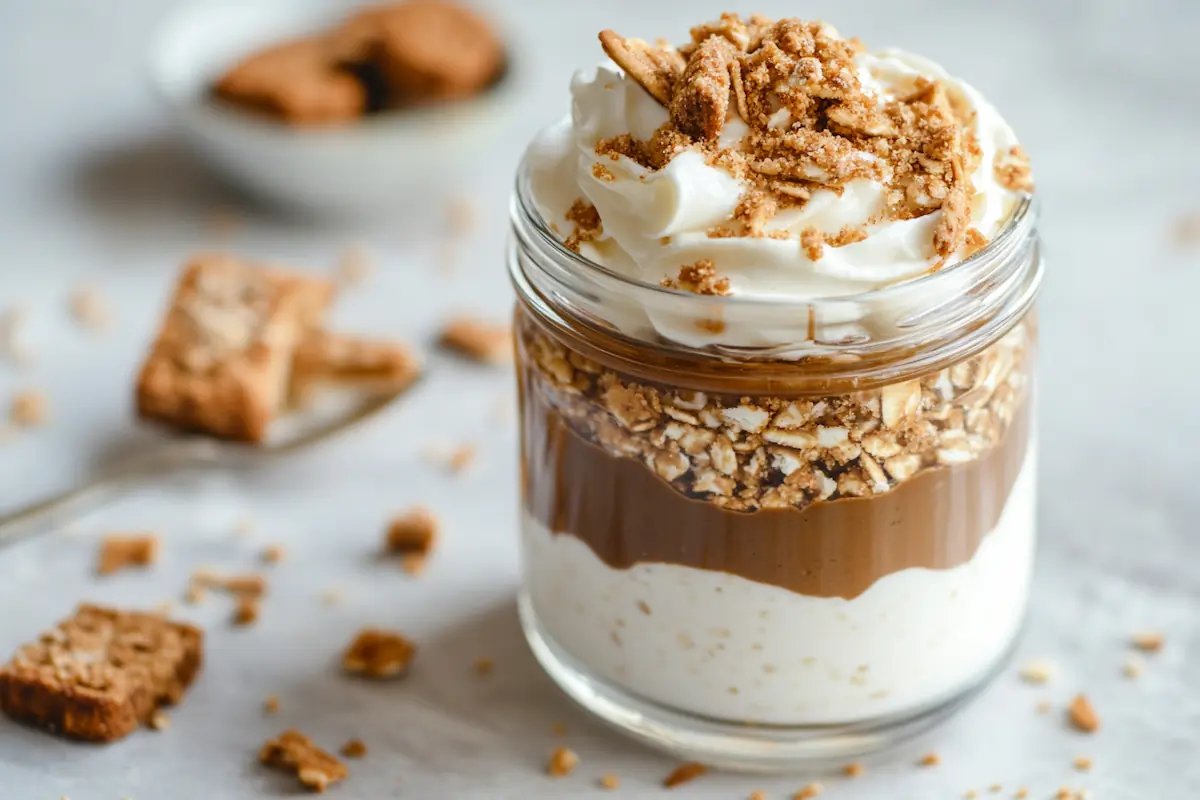 High-Protein Biscoff Overnight Oats