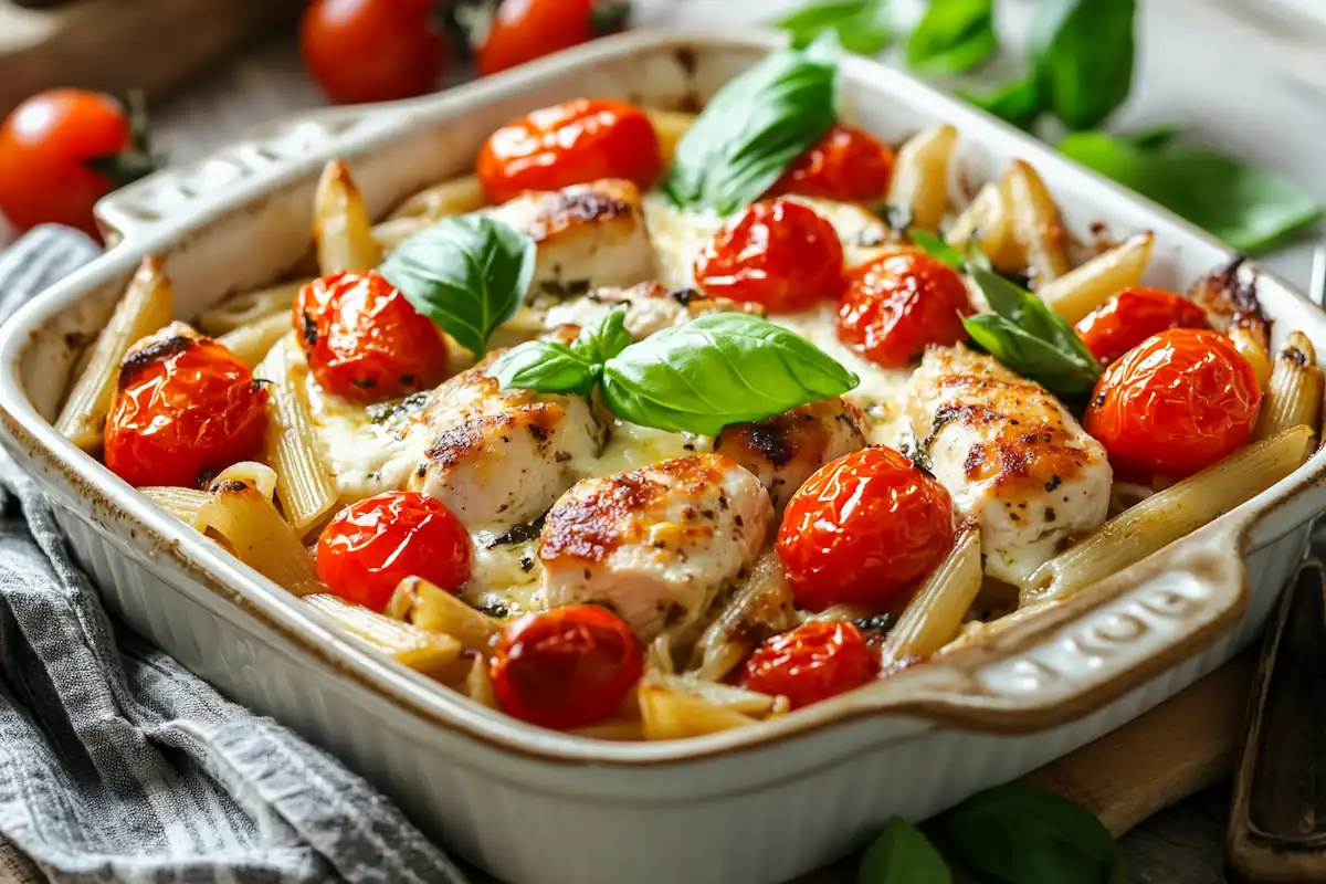 High-Protein Feta & Chicken Pasta Bake (42g Protein)
