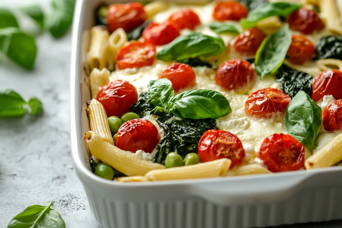 Lemon-Garlic Baked Feta & Spinach Protein Pasta (38g Protein)