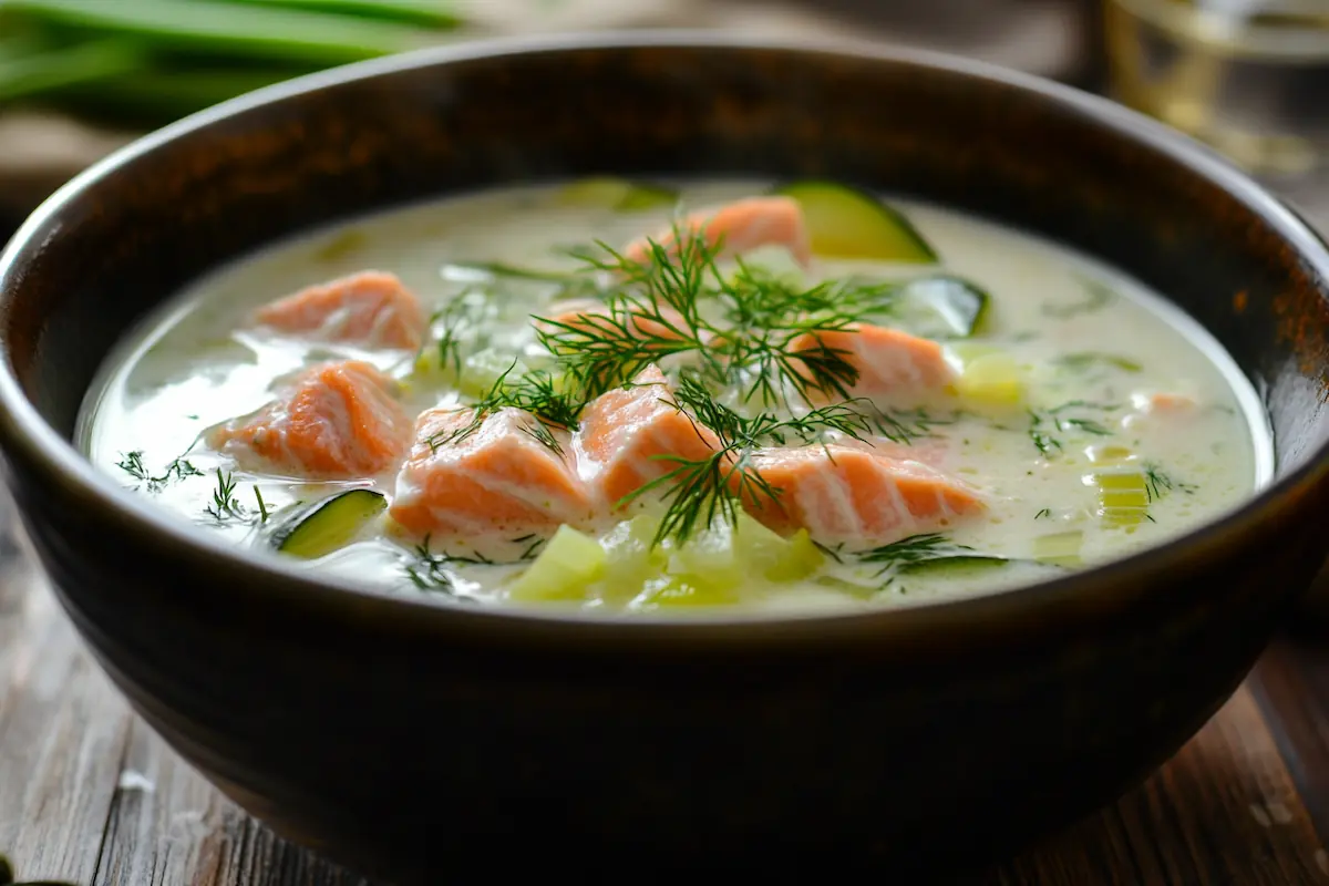 Low-Carb Creamy Salmon Soup (Keto Fish Stew)