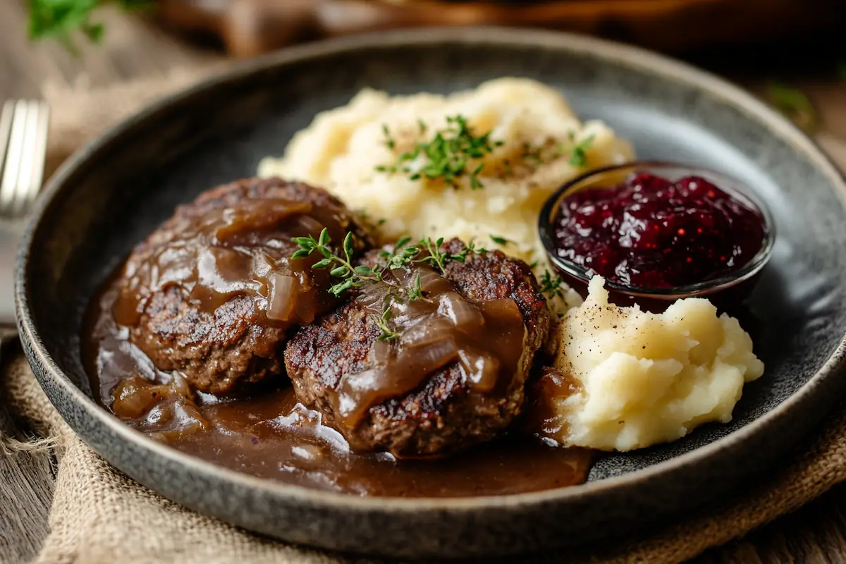Nordic Beef Patties with Caramelized Onion Gravy (Pannupihvit)