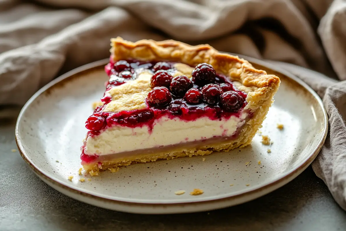 Nordic Lingonberry Quark Pie