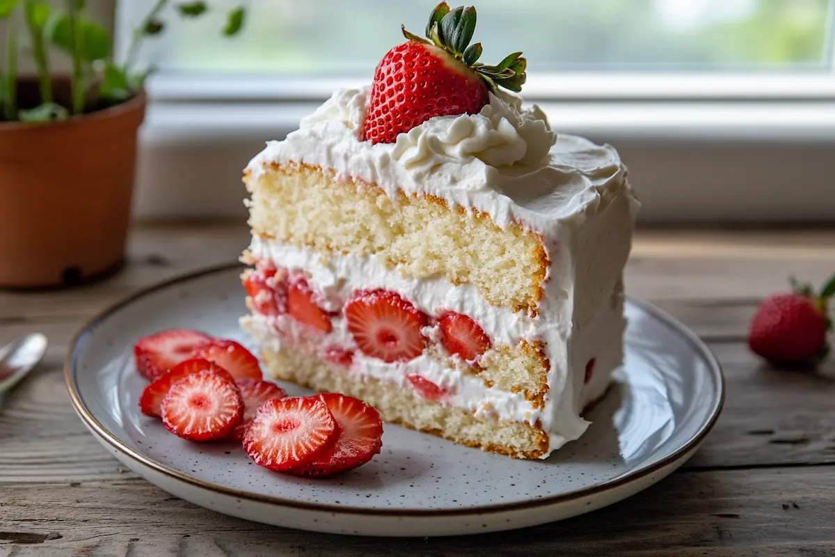 Classic Nordic Strawberry Cream Cake (Mansikkakakku)