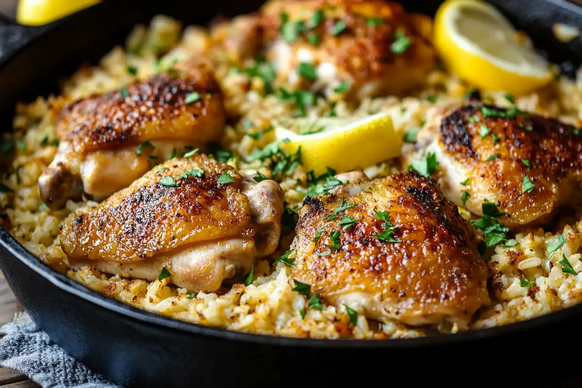 One-Pan Chicken and Rice Bake (Easy Weeknight Dinner)
