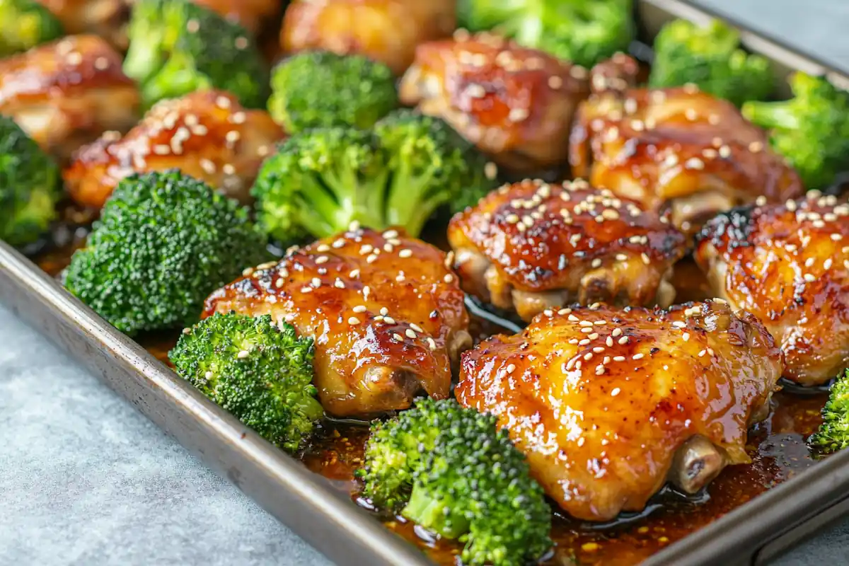 One-Pan Honey Soy Chicken & Broccoli Bake (40g Protein)