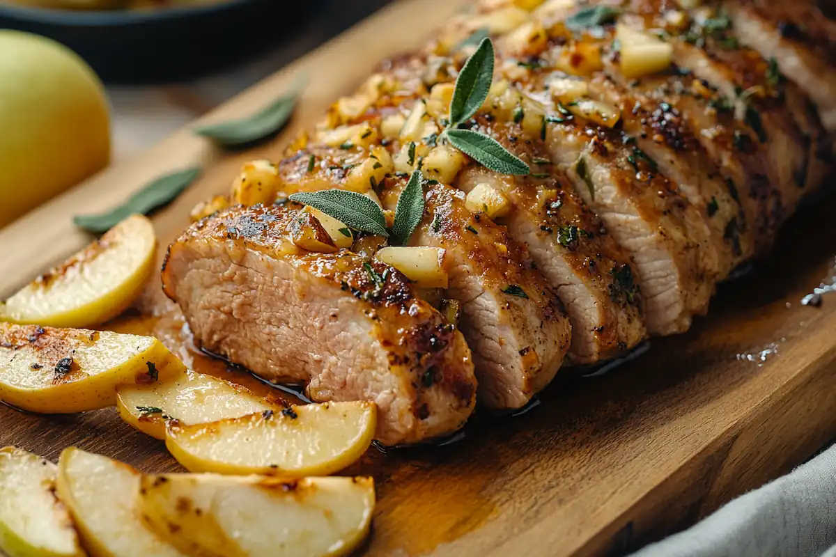 Slow-Cooker Apple & Sage Pork Tenderloin (45g Protein)