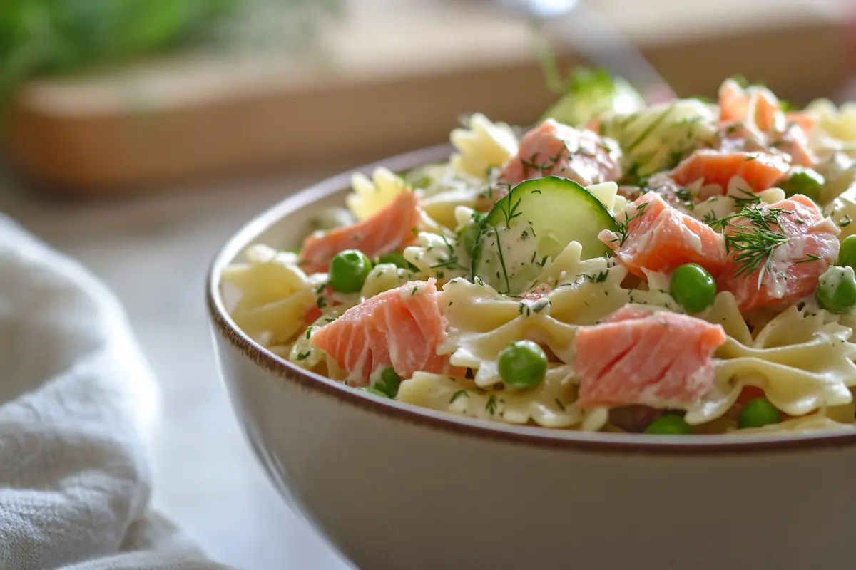 Smoked Salmon & Greek Yogurt Pasta Salad (33g Protein)
