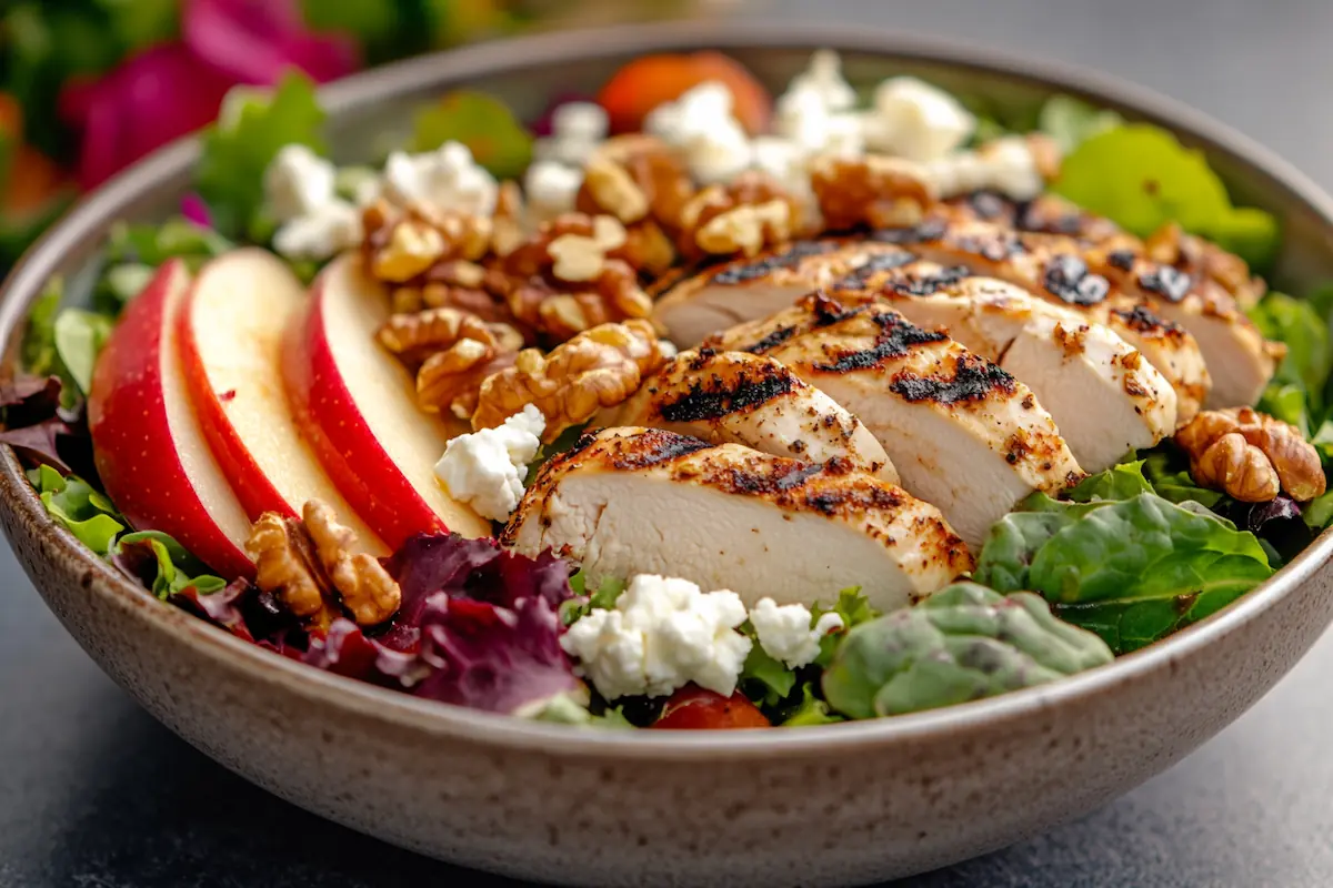 Spiced Apple & Chicken Salad with Feta (38g Protein)