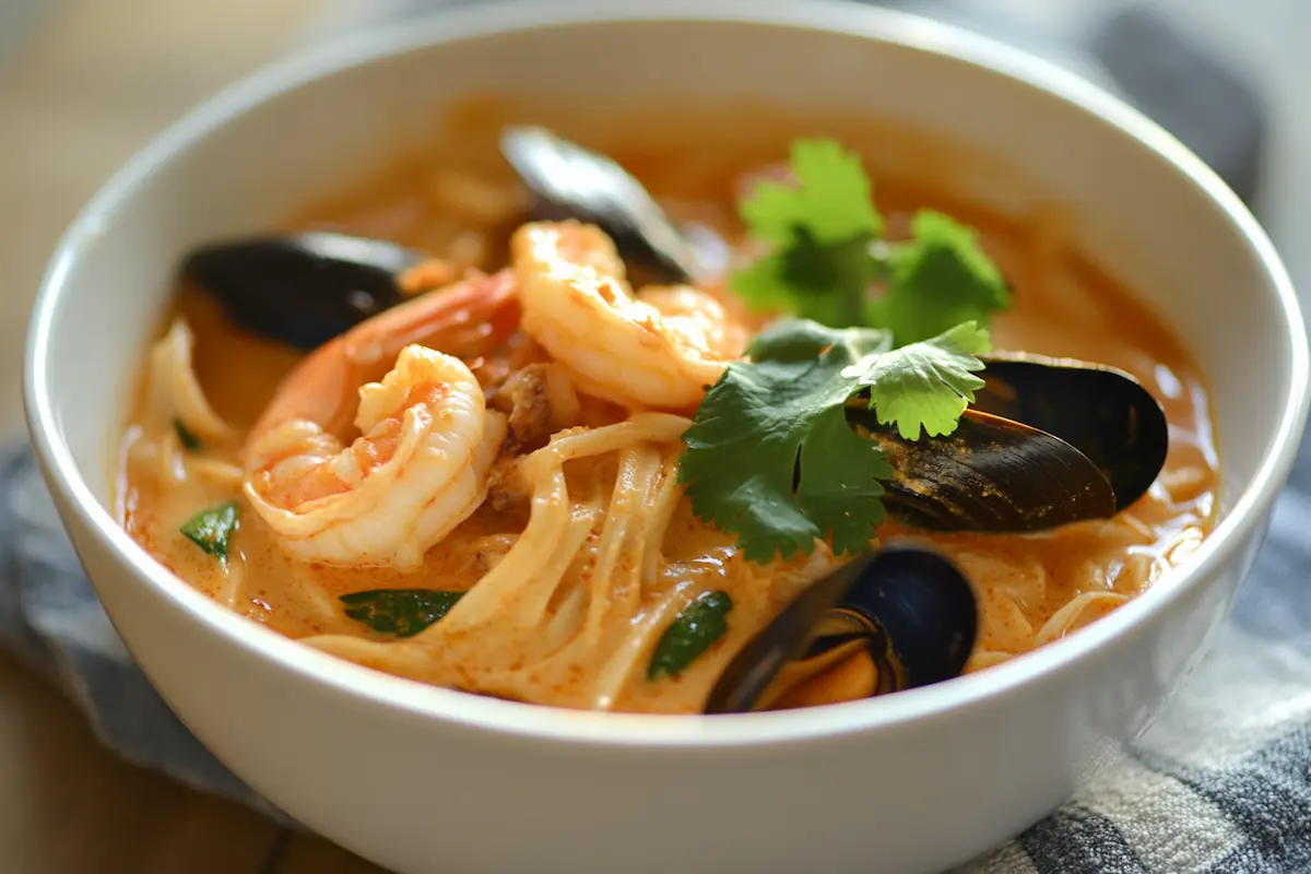 Spicy Seafood Laksa-Style Protein Pasta (38g Protein)