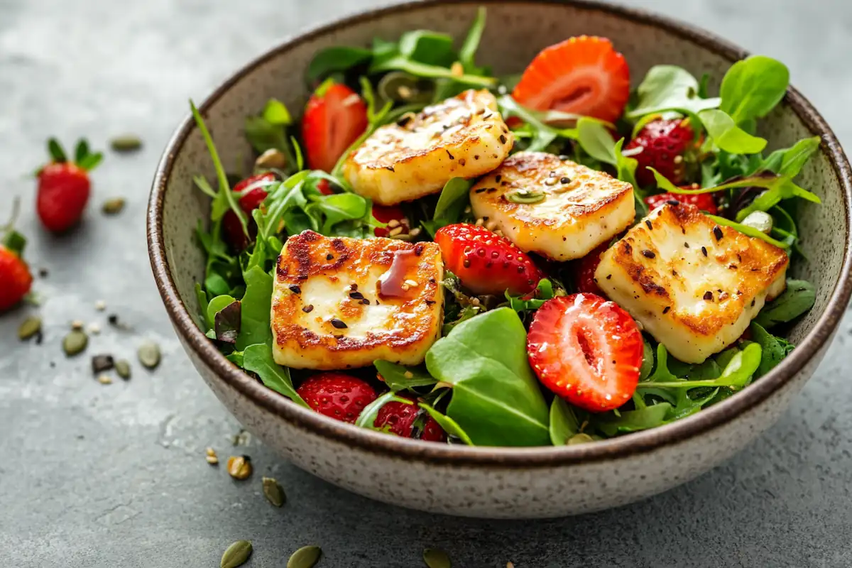 Strawberry & Halloumi Summer Salad