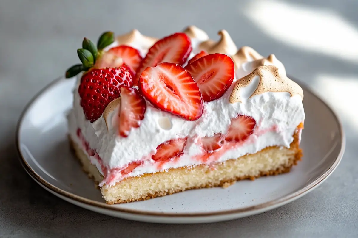 Strawberry Meringue Cake (Britakakku)
