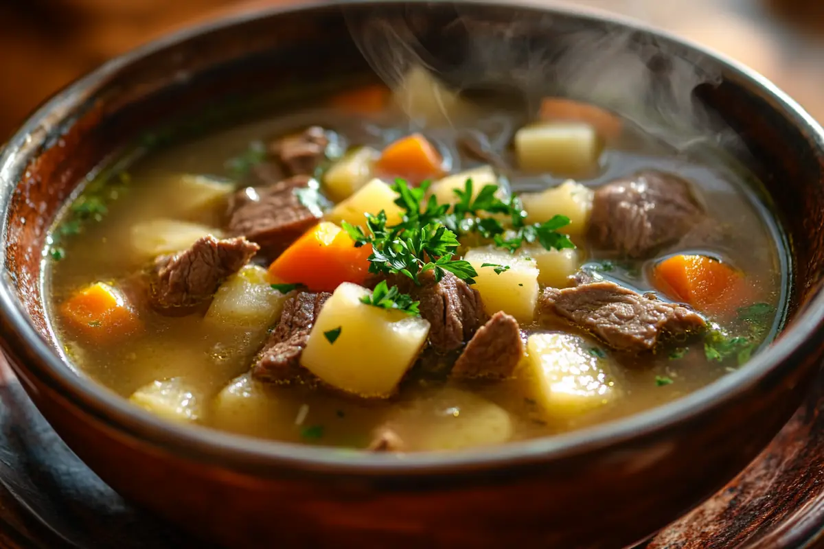 Traditional Finnish Beef Soup (Lihakeitto) (32g Protein)